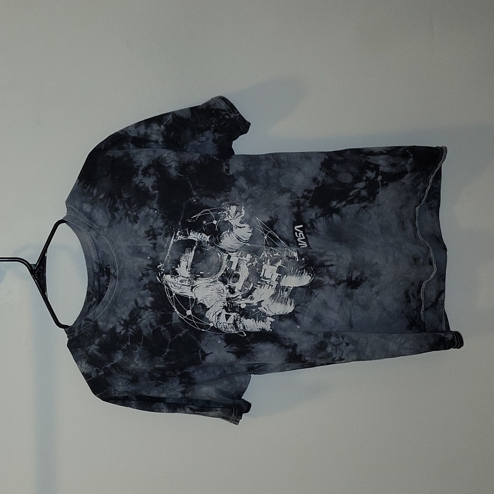 100% Cotton Black Tie-Dye NASA Tee in Large